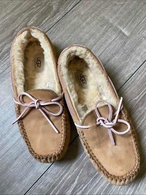 UGG Chestnut Shearling-Lined Slippers